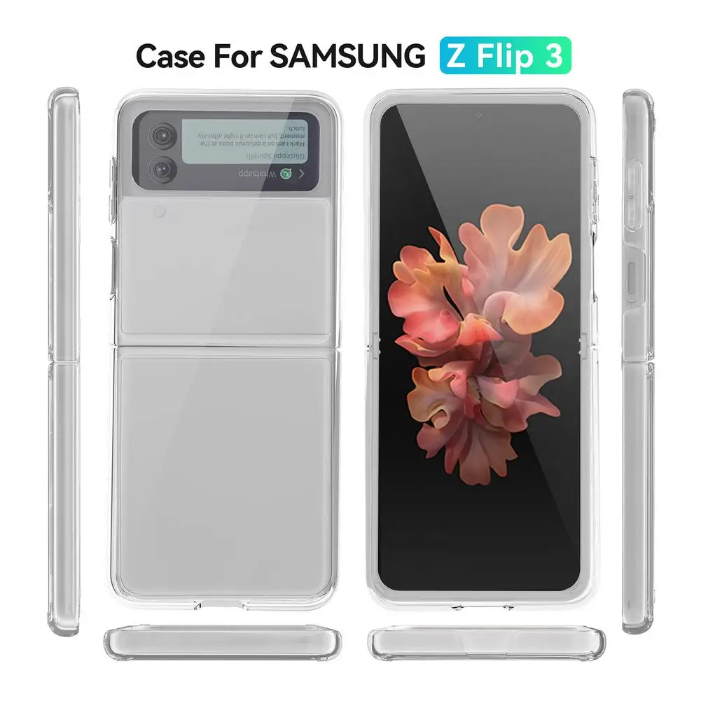Transparent Phone Cover For Samsung Galaxy Z Flip 3 5G Case Hard TPU PC Shockproof Back Bumper Shell Protective Phone Case Cover
Transparent Phone Cover For Samsung Galaxy Z Flip 3 5G Case Hard TPU PC Shockproof Back Bumper Shell Protective Phone Case Cover
