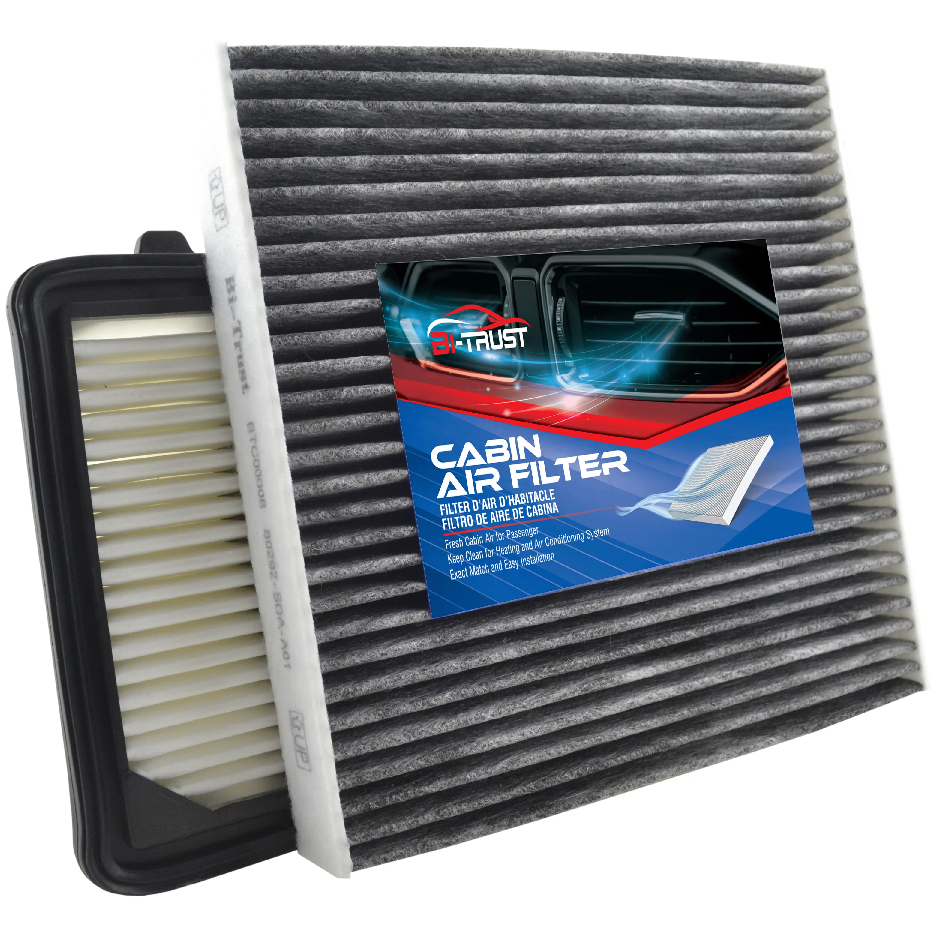 Bi-Trust Combo Set Engine & Carbon Cabin Air Filter for Honda Accord 2014-2015,2017 L4 2.0L CF10134 80292-SHJ-A01
Bi-Trust Combo Set Engine & Carbon Cabin Air Filter for Honda Accord 2014-2015,2017 L4 2.0L CF10134 80292-SHJ-A01