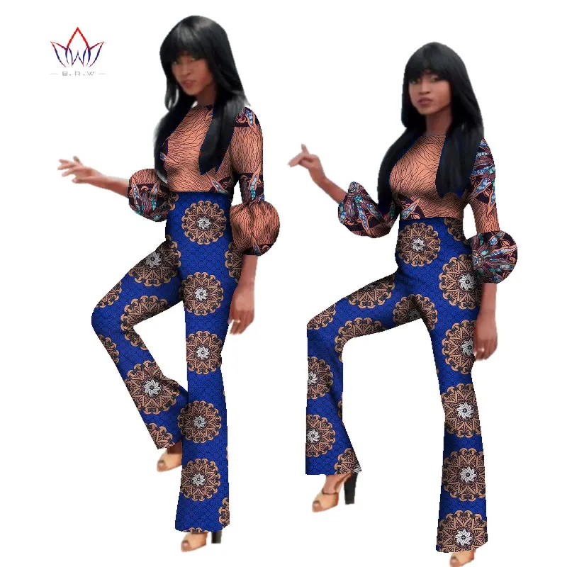 2020 African Print Two Piece Trousers Set Dashiki African Clothing for Women Bazin Lantern Sleeve Crop Top and Pants WY1128
2020 African Print Two Piece Trousers Set Dashiki African Clothing for Women Bazin Lantern Sleeve Crop Top and Pants WY1128