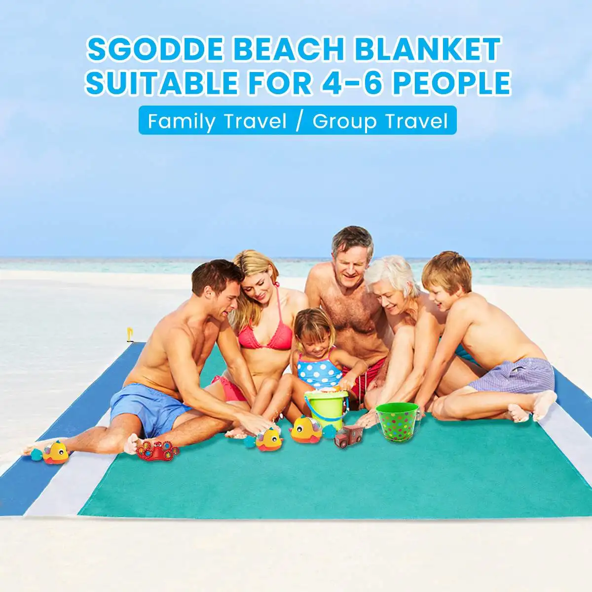 SGODDE 200x210cm Beach Mat Sand Waterproof Lightweight Large Picnic Towel Outdoor Camping Beach Yard 4-6 people Blanket
SGODDE 200x210cm Beach Mat Sand Waterproof Lightweight Large Picnic Towel Outdoor Camping Beach Yard 4-6 people Blanket