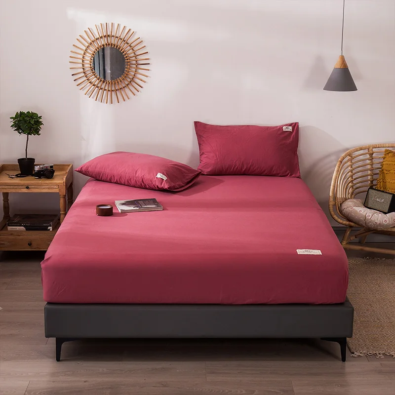 Washed Cotton Elastic Fitted Sheet Bed Linen Solid Color Mattress Cover for Home Queen King Size 180x200 Cm 150x200cm New
Washed Cotton Elastic Fitted Sheet Bed Linen Solid Color Mattress Cover for Home Queen King Size 180x200 Cm 150x200cm New
