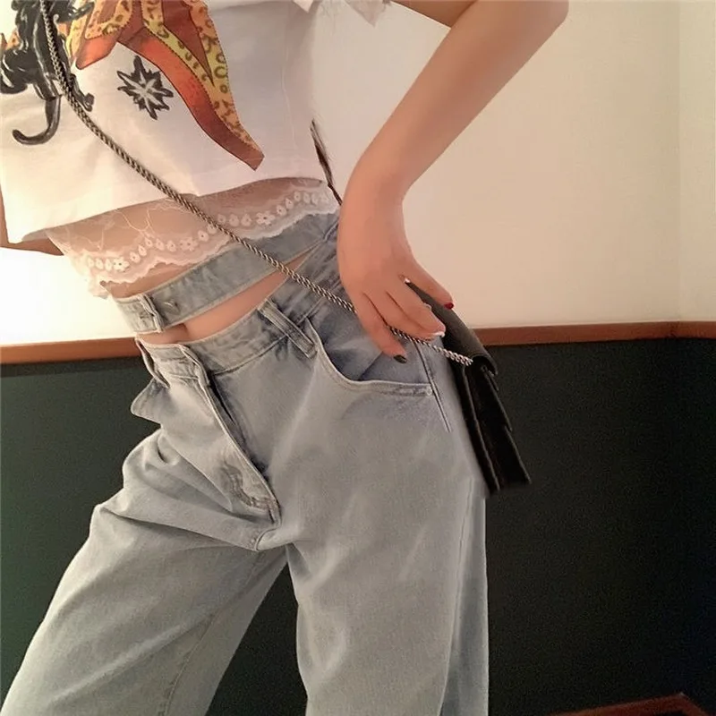 Women Wide Leg Jeans Pants Women 2021 Summer Korean Fashion High Waisted Jeans Kpop Denim Trousers Plus Size Hollow Out Design
Women Wide Leg Jeans Pants Women 2021 Summer Korean Fashion High Waisted Jeans Kpop Denim Trousers Plus Size Hollow Out Design