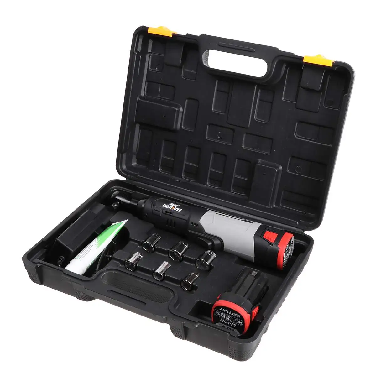 Electric Wrench Ratchet Wrench 16.8V 3/8 Cordless Right Angle Drill Screwdriver Rechargeable Spanner with 2PCS 7500mAh Battery
Electric Wrench Ratchet Wrench 16.8V 3/8 Cordless Right Angle Drill Screwdriver Rechargeable Spanner with 2PCS 7500mAh Battery