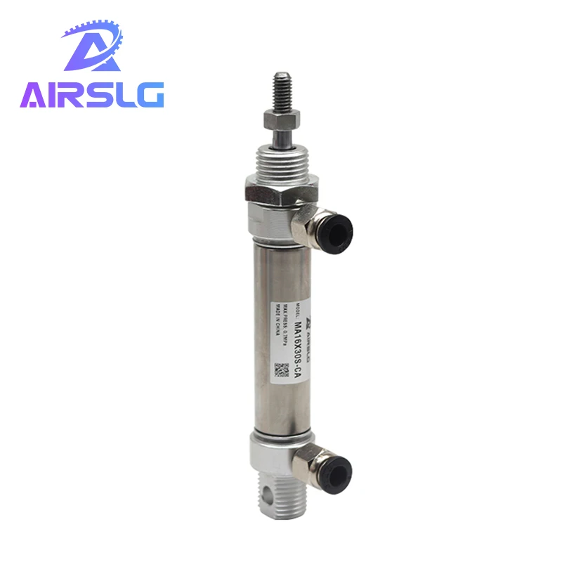 

MA MA16 Pneumatic Stainless *10S Air Cylinder 16mm Bore 10-300mm S stroke Double Action Mini Round Cylinders -CA-U-CM