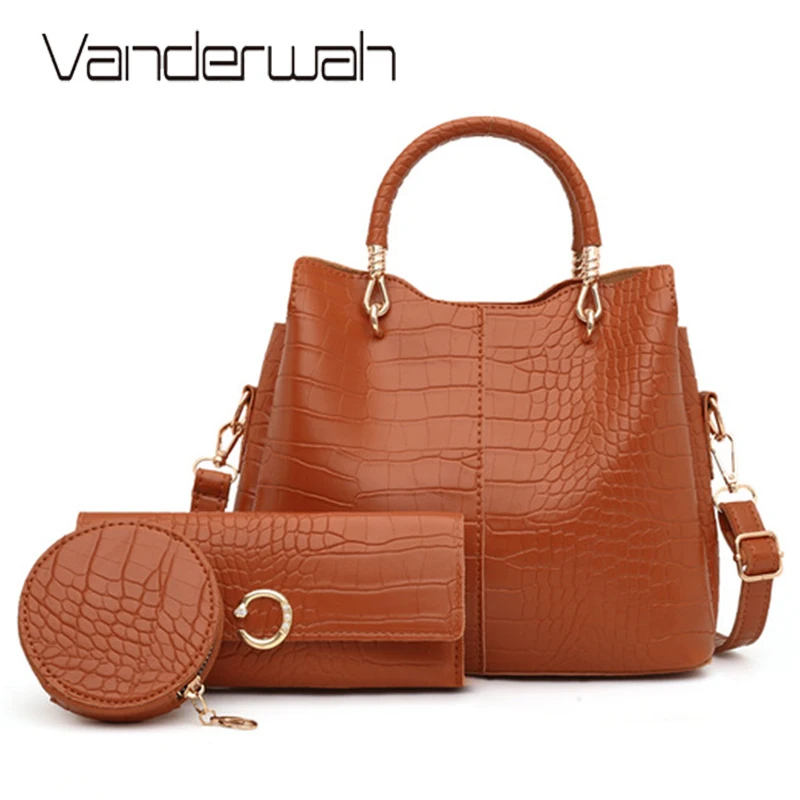 3 комплекта сумки высокого качества из искусственной кожи через плечо сумки для женщин 2020 роскошные сумки женские сумки дизайнерская сумка-... 
3 комплекта сумки высокого качества из искусственной кожи через плечо сумки для женщин 2020 роскошные сумки женские сумки дизайнерская сумка-...