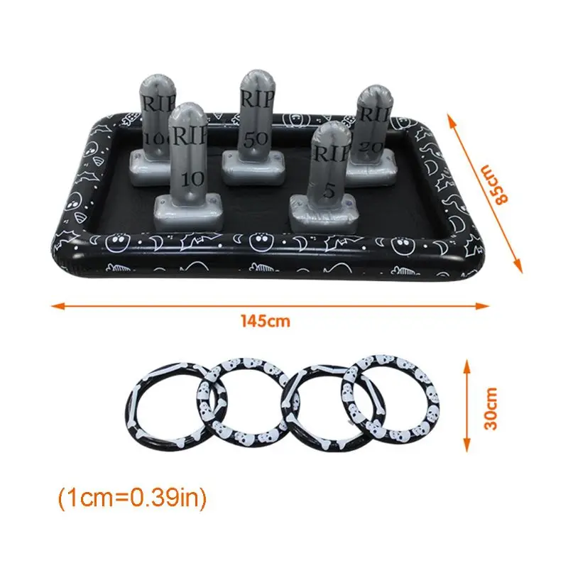 Inflatable Tombstone Headstone Ring Toss Game Halloween Party Game for Kids School Party Supplies
Inflatable Tombstone Headstone Ring Toss Game Halloween Party Game for Kids School Party Supplies