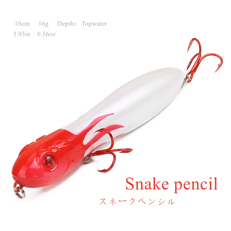 Snakehead Fishing Lures10cm 15.6g popper & pencil artificial hard bait Floats for fishing profession fishing equipment Pesca
Snakehead Fishing Lures10cm 15.6g popper & pencil artificial hard bait Floats for fishing profession fishing equipment Pesca