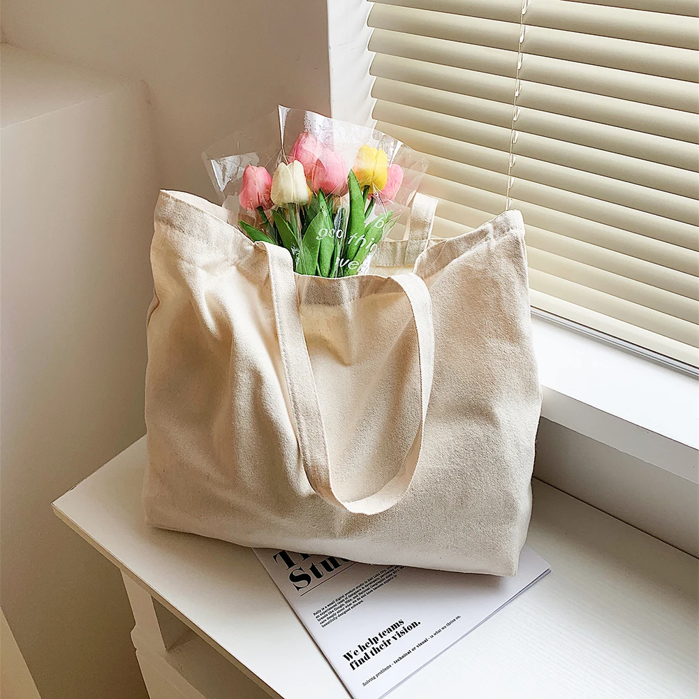 Ladies Large Handbag White Black Canvas Shopping Bags Women Eco Reusable Foldable Shoulder Bag Solid Color Shoulder Shopping Bag
Ladies Large Handbag White Black Canvas Shopping Bags Women Eco Reusable Foldable Shoulder Bag Solid Color Shoulder Shopping Bag