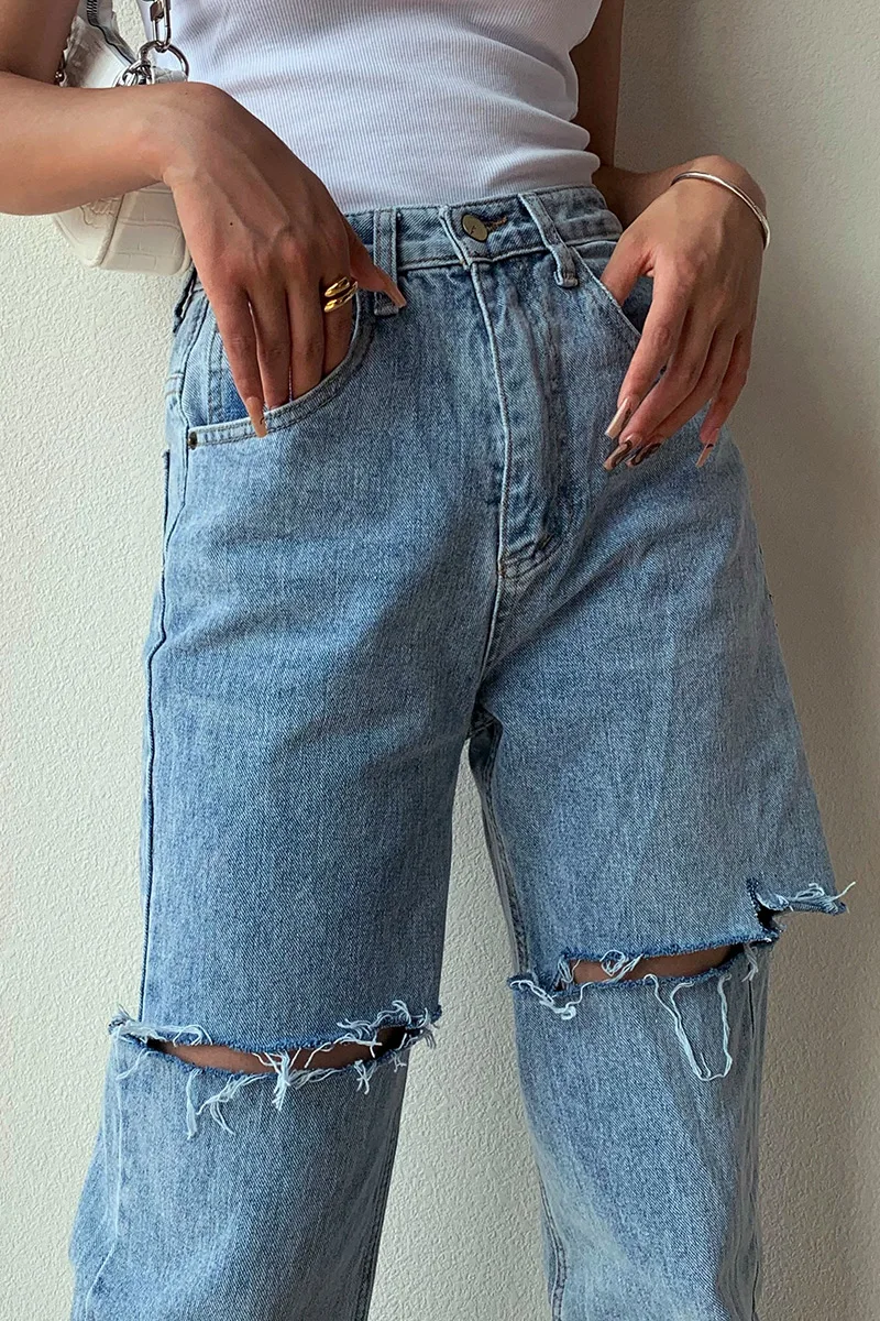 2020 Fashion Womens New Washed Ripped Jeans Women's Raw Edges High Waist Drape Straight Trousers Harem shorts Cutout 5GJR
2020 Fashion Womens New Washed Ripped Jeans Women's Raw Edges High Waist Drape Straight Trousers Harem shorts Cutout 5GJR