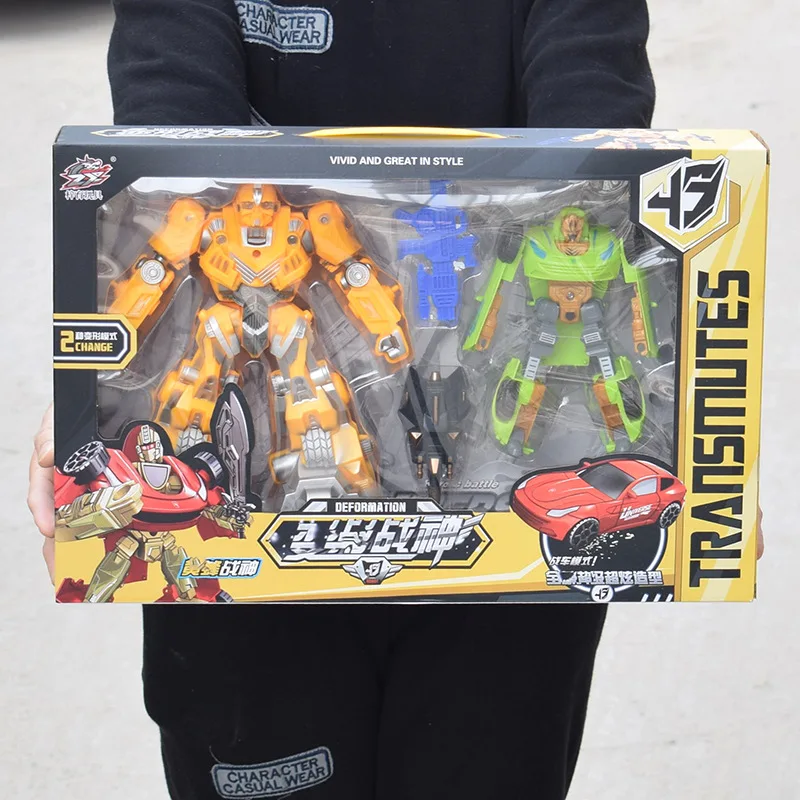 

2 in 1 Sets Car Robot Transformation Action Figure vehicle Set Deformation Educational Boy Gift Kid Toys