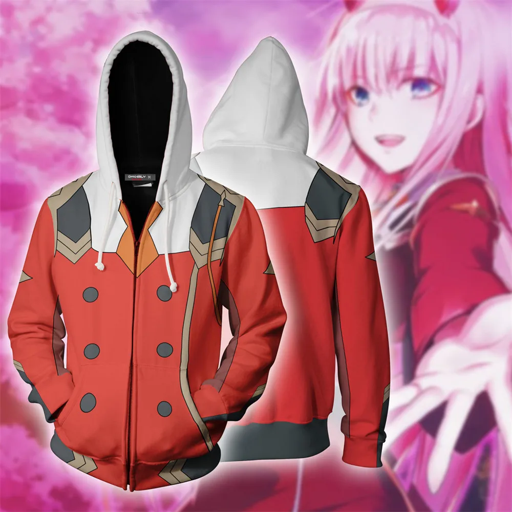 Толстовка с капюшоном DARLING in the FRANXX куртка костюм для косплея толстовка на молнии