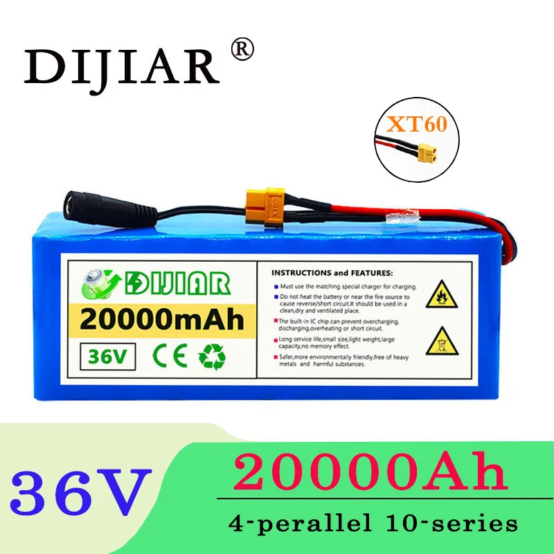 DiJiar 36V 20ah 10S4P блок батарей электрического велосипеда 18650 литий-ионный аккумулятор 500 Вт высокой мощности 42V мотоциклов Скут XT60 штепсельной ви...
DiJiar 36V 20ah 10S4P блок батарей электрического велосипеда 18650 литий-ионный аккумулятор 500 Вт высокой мощности 42V мотоциклов Скут XT60 штепсельной ви...