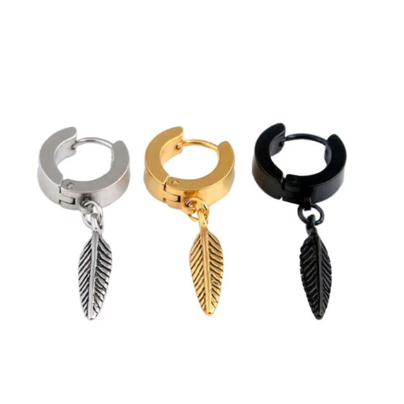 Stainless Steel Leaf Drop Earrings Unisex Body Piercing Jewelry Party Gift Punk Rock Huggie Hoop Earrings
Stainless Steel Leaf Drop Earrings Unisex Body Piercing Jewelry Party Gift Punk Rock Huggie Hoop Earrings