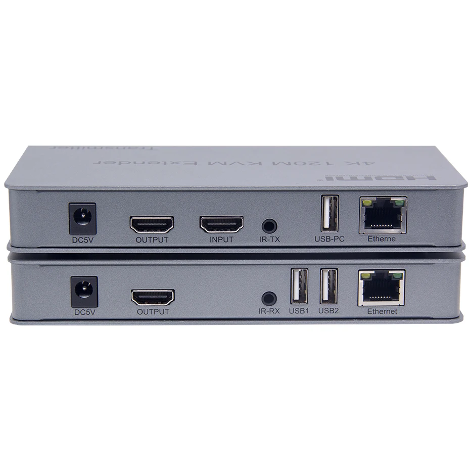 4K 120 м HDMI KVM удлинитель по RJ45 Ethernet Cat5e Cat6 кабель конвертер TX RX Поддержка USB Мышь