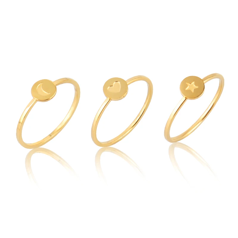 Women's Stainless Steel Rings For Women Fashion Gold Heart Star Moon Ring Couple Initial Letter Ring Wedding Women Jewelry Rings
Women's Stainless Steel Rings For Women Fashion Gold Heart Star Moon Ring Couple Initial Letter Ring Wedding Women Jewelry Rings