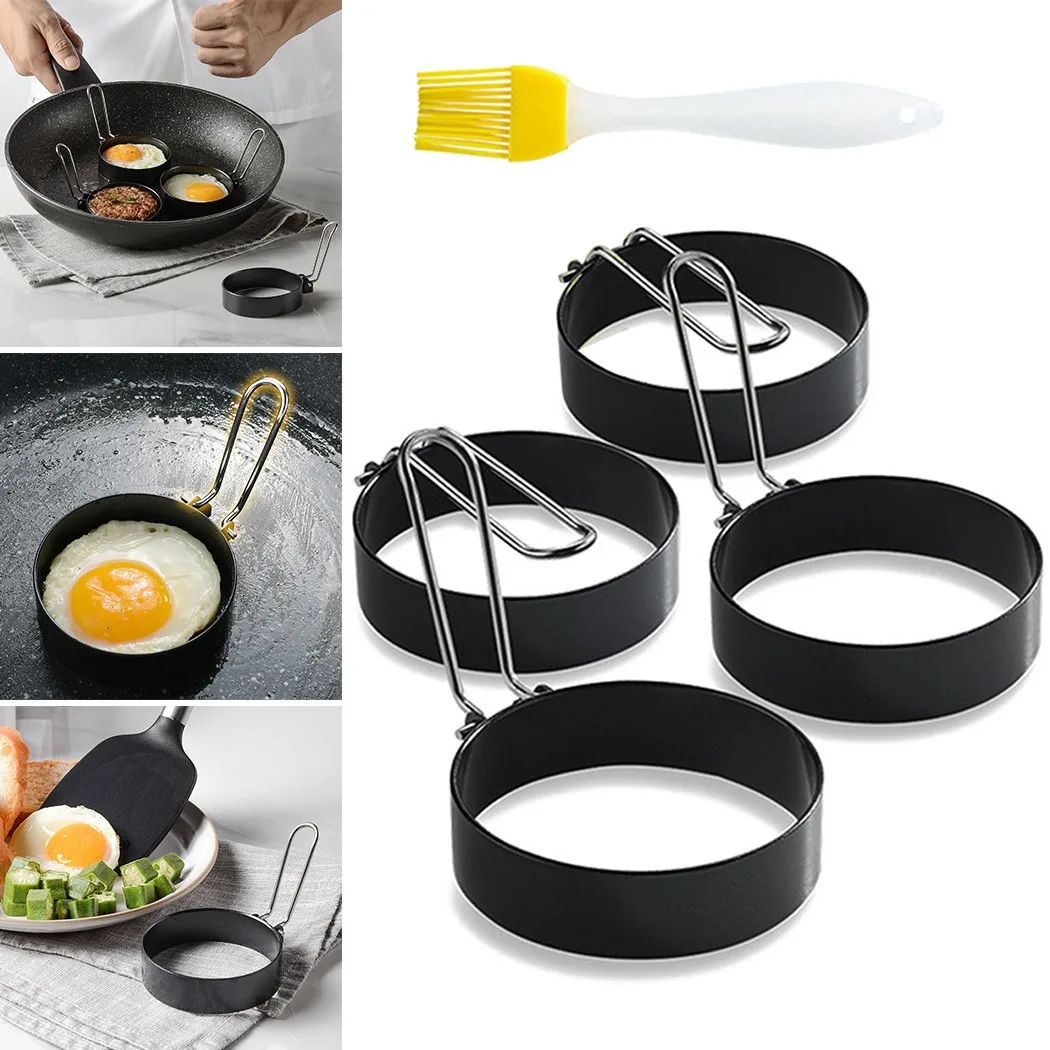 4PCS Non-Stick Metal Fried Egg Pancake Ring Omelette Fried Egg Round Shaper Eggs Mold For Cooking Breakfast Pan Oven Kitchen
4PCS Non-Stick Metal Fried Egg Pancake Ring Omelette Fried Egg Round Shaper Eggs Mold For Cooking Breakfast Pan Oven Kitchen