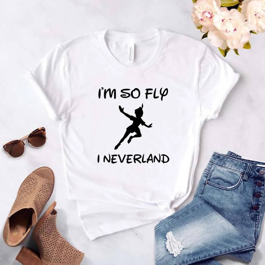 Women T Shirt I'm So Fly I Neverland Dancer Print Tshirt Women Short Sleeve O Neck Loose T-shirt Ladies Summer Causal Tee Shirt
Women T Shirt I'm So Fly I Neverland Dancer Print Tshirt Women Short Sleeve O Neck Loose T-shirt Ladies Summer Causal Tee Shirt