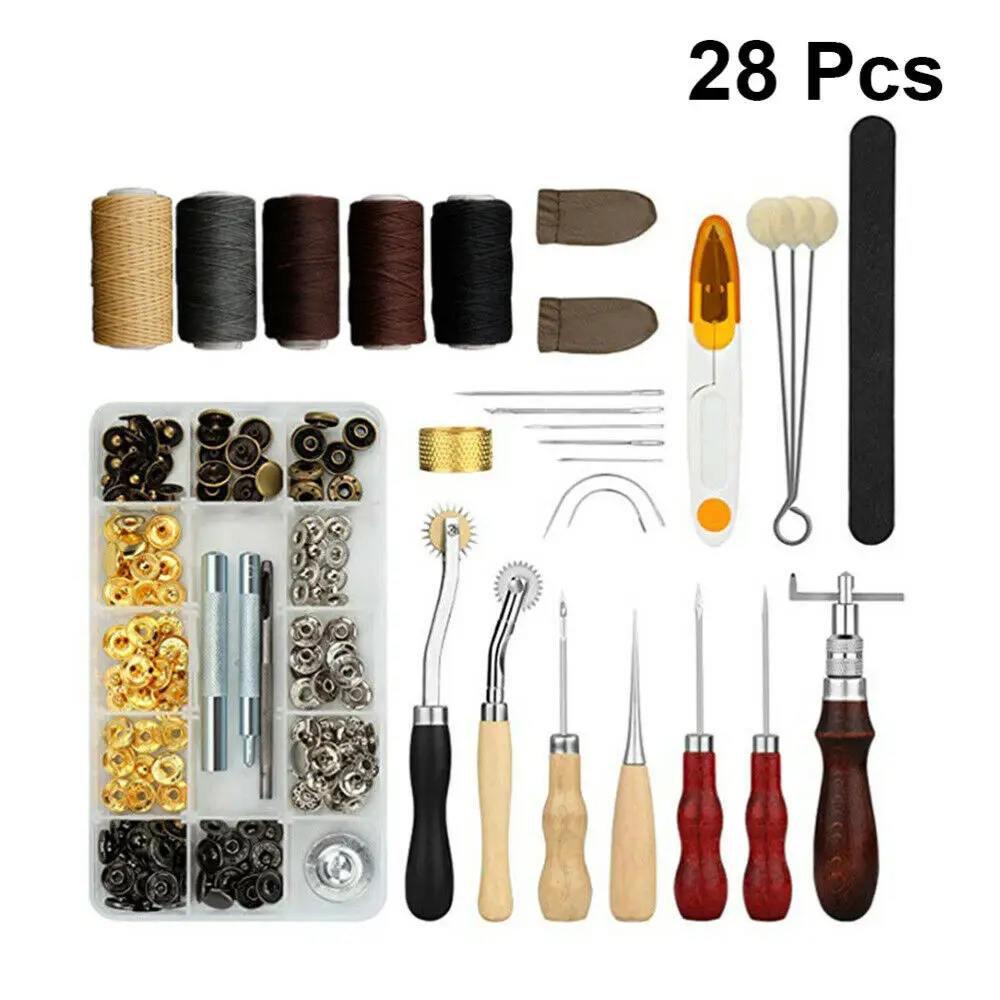 28pcs Professional Leather Craft Tools Kit Hand Sewing Stitching Punch Carving Work Groover Set Diy Leather Hand Tool Set
28pcs Professional Leather Craft Tools Kit Hand Sewing Stitching Punch Carving Work Groover Set Diy Leather Hand Tool Set