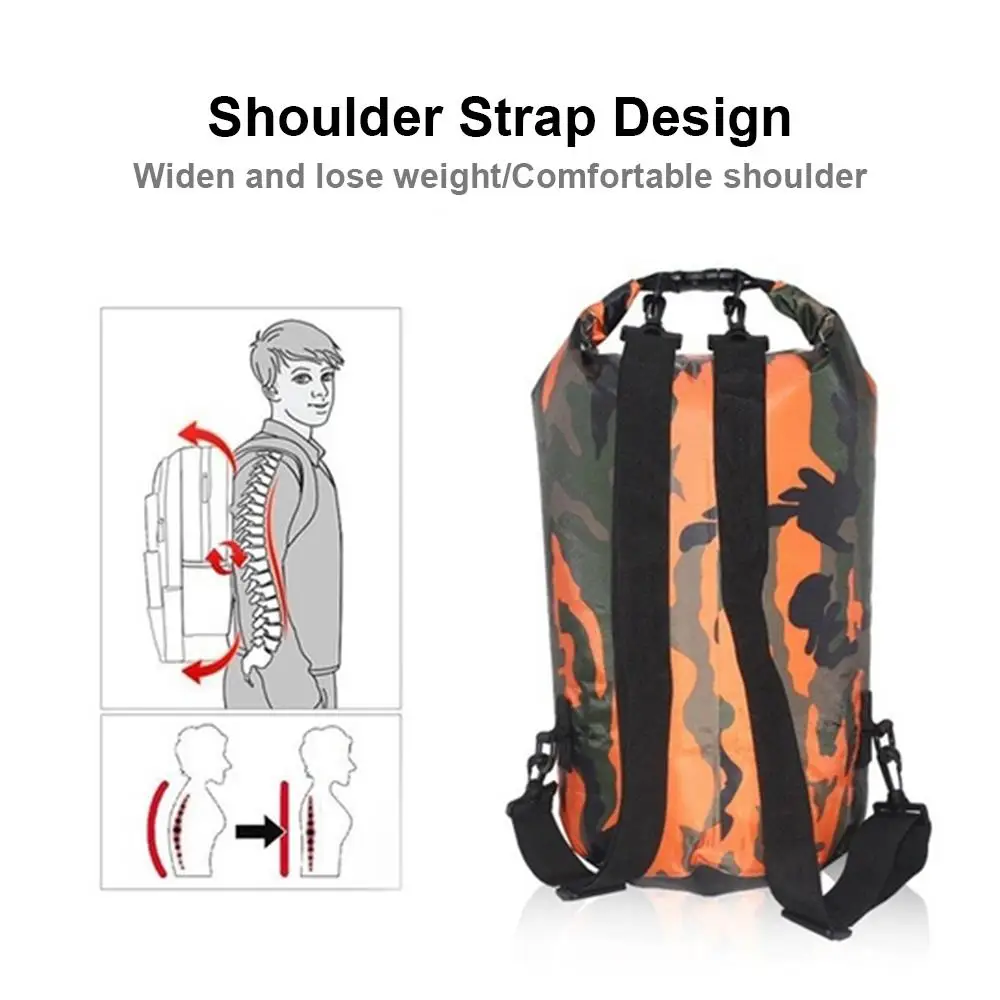 2/10/20L Swimming Bag Outdoor Camouflage Waterproof Portable Rafting Diving Dry Bag Sack PVC Bag for River Trekking Rafting
2/10/20L Swimming Bag Outdoor Camouflage Waterproof Portable Rafting Diving Dry Bag Sack PVC Bag for River Trekking Rafting