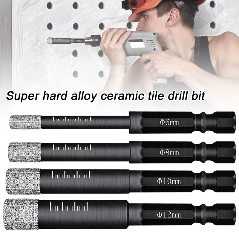 6/8/10/12mm Vaccum Brazed Diamond Dry Drill Bits Hole Saw Cutter for Granite Marble Ceramic Tile Glass AUG889
6/8/10/12mm Vaccum Brazed Diamond Dry Drill Bits Hole Saw Cutter for Granite Marble Ceramic Tile Glass AUG889