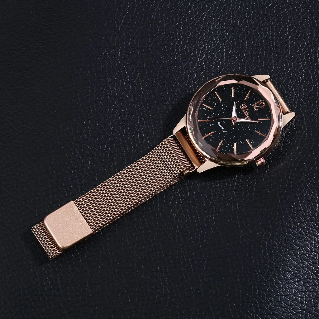 Top Fashion Women Quartz watches Creative Fashion Magnetic buckle Mesh Stainless Steel Quartz Ladies Wrist Watch /d
Top Fashion Women Quartz watches Creative Fashion Magnetic buckle Mesh Stainless Steel Quartz Ladies Wrist Watch /d