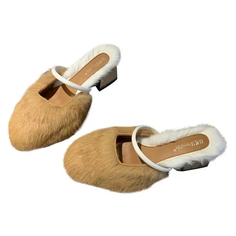 2020 Autumn and Winter New Rabbit Fur round Toe Square Heel Outdoor Semi-Slippers Women's Hot Girl Shallow Mouth Women's
2020 Autumn and Winter New Rabbit Fur round Toe Square Heel Outdoor Semi-Slippers Women's Hot Girl Shallow Mouth Women's