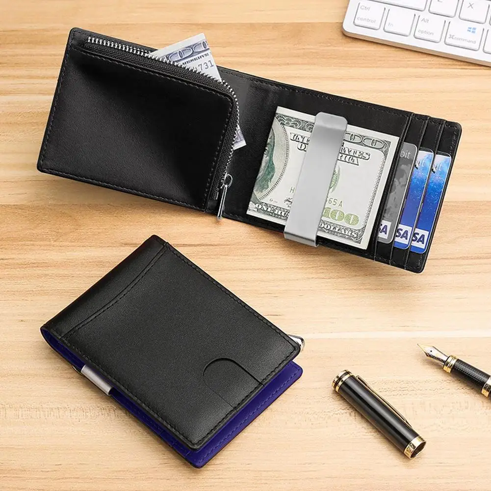 Men's Wallet Leather RFID Blocking Short Slim Wallet With Clip Lightweight Simple Classic Design Contrast Color Fashion Wallet
Men's Wallet Leather RFID Blocking Short Slim Wallet With Clip Lightweight Simple Classic Design Contrast Color Fashion Wallet