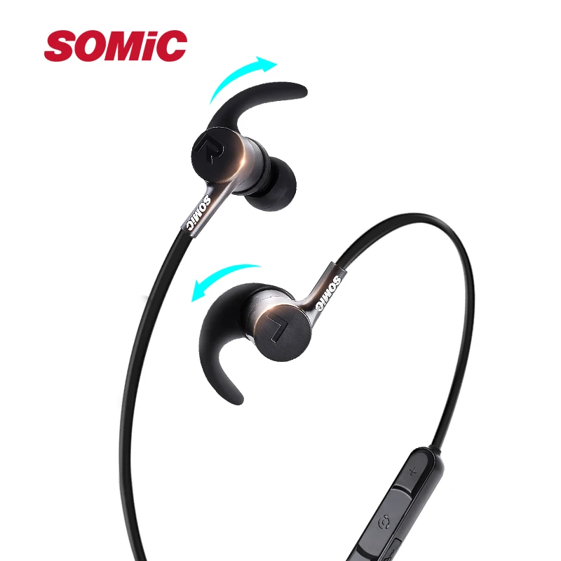 SOMIC W2 водонепроницаемые беспроводные Bluetooth спортивные наушники вкладыши с