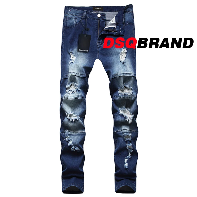 Роскошные высококачественные мужские Перфорированные джинсы DSQBRAND, модные синие мужские брюки, Лидер продаж
Роскошные высококачественные мужские Перфорированные джинсы DSQBRAND, модные синие мужские брюки, Лидер продаж