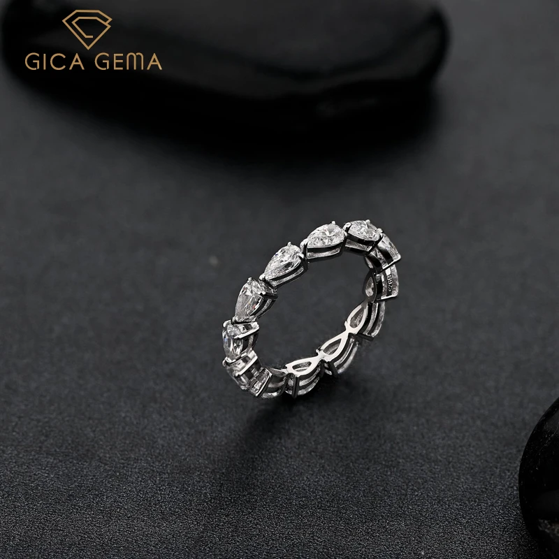GICA 100% 925 Sterling Silver 1 Row 3*5mm Water Drop High Carbon Diamond Rings For Women Sparkling Wedding Party Fine Jewelry
GICA 100% 925 Sterling Silver 1 Row 3*5mm Water Drop High Carbon Diamond Rings For Women Sparkling Wedding Party Fine Jewelry