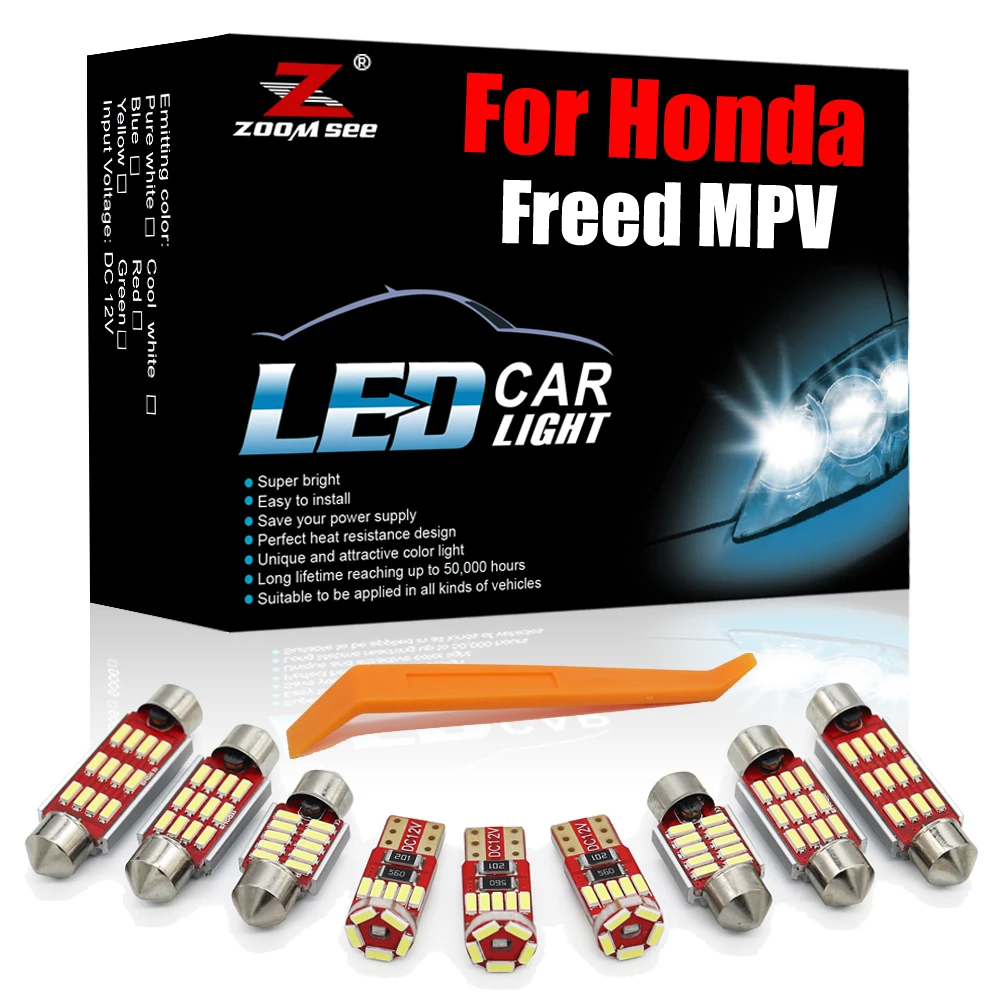 Комплект для освещения салона Honda белые светодиодные с Canbus MPV 2008 2009 +, 10 шт.
Комплект для освещения салона Honda белые светодиодные с Canbus MPV 2008 2009 +, 10 шт.