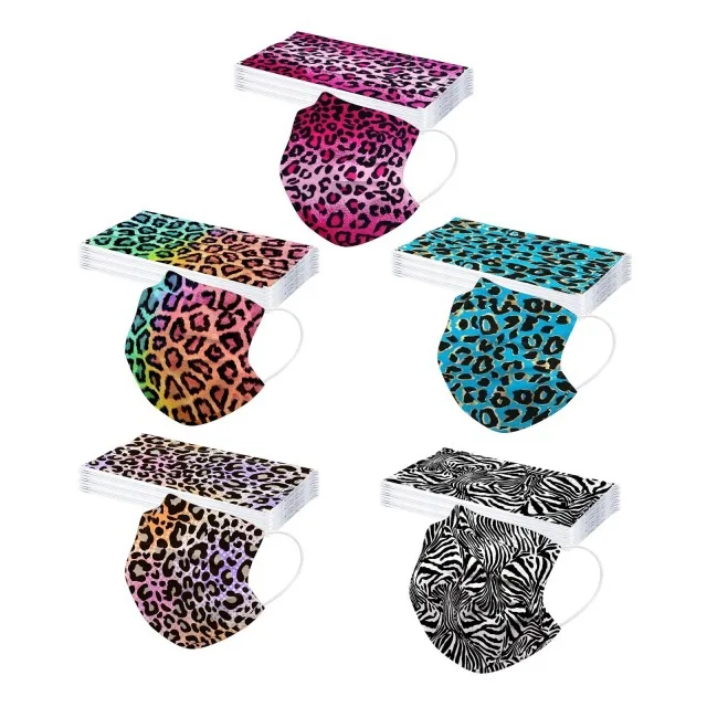 Adult 50pc Mask 3 Ply Ear Loop Masquerade Face Masks Leopard Printing Disposable Face Mask Protective Filter Mascarillas Masque
Adult 50pc Mask 3 Ply Ear Loop Masquerade Face Masks Leopard Printing Disposable Face Mask Protective Filter Mascarillas Masque
