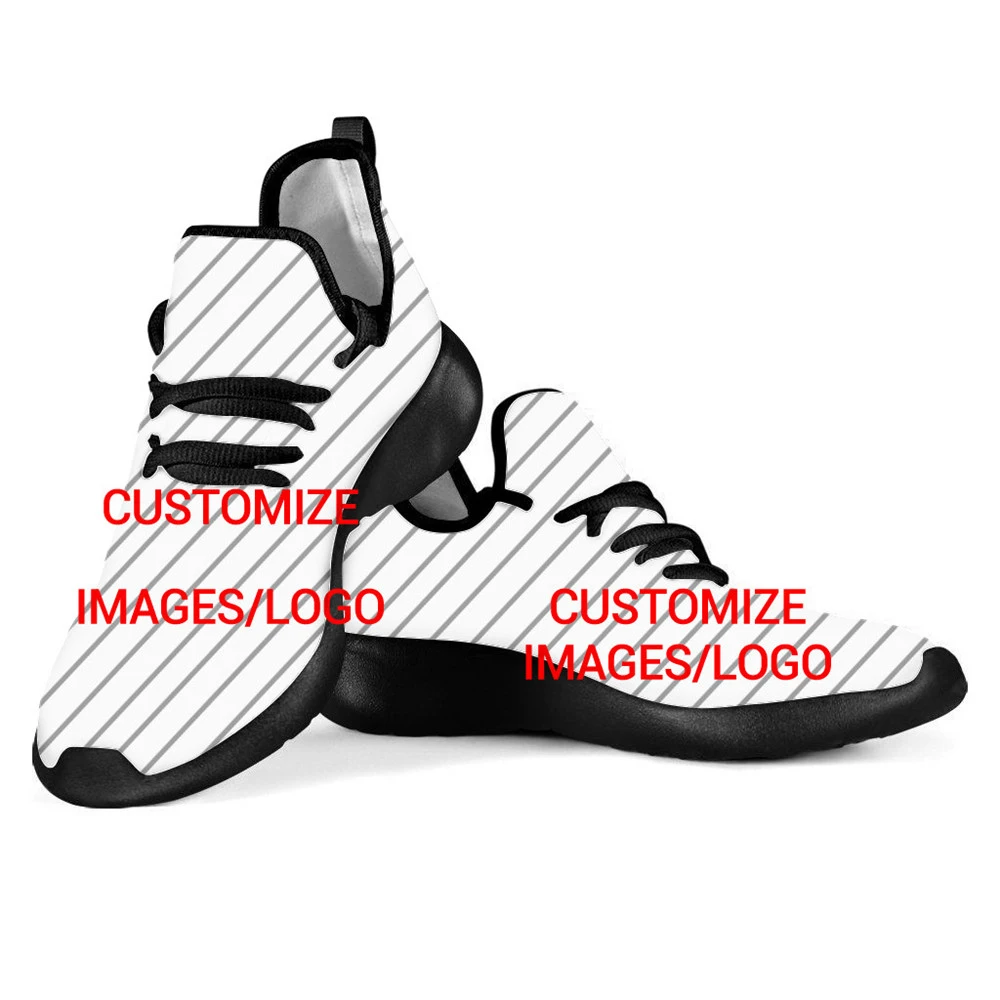 2020 женские сетчатые вязаные кроссовки на шнуровке с логотипом заказ | Обувь