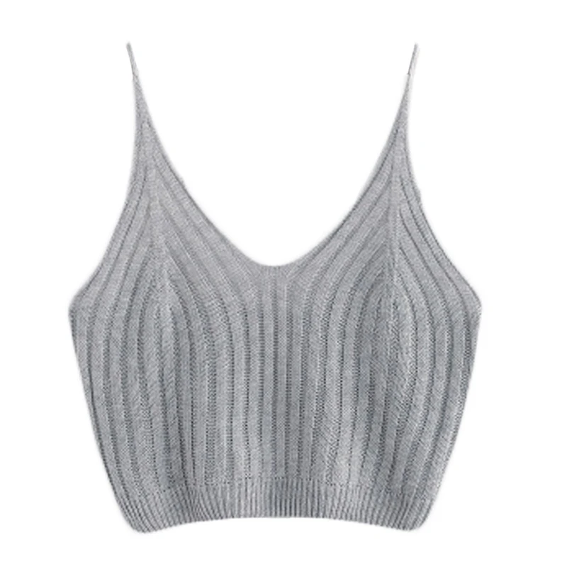 

Solid Color Ribbed Knit Short Vest Fashion Women Summer Basic Tops Sexy Strappy Sleeveless Racerback Crop Top 2021 Female Casual