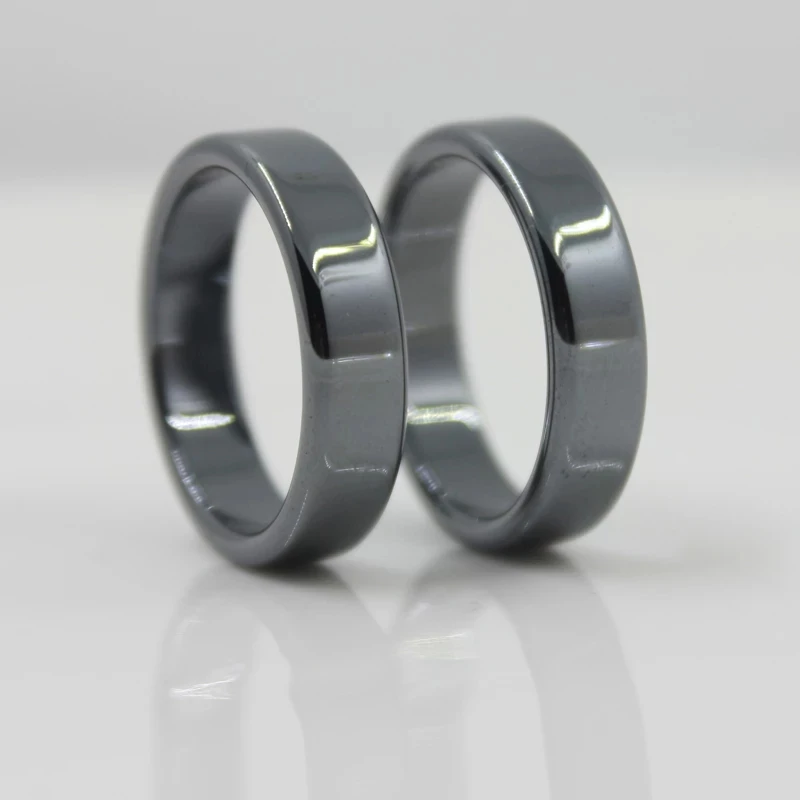 Оптовая продажа гематит кольца для мужчин и женщин ювелирные изделия 6 мм
