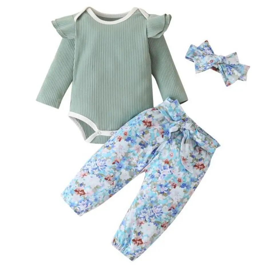 Toddler Baby Girls Clothes Set 3PCs Long Sleeve Ruffles Romper Bodysuit+Floral Pants Outfits Newborn clothing Kids Outfits
Toddler Baby Girls Clothes Set 3PCs Long Sleeve Ruffles Romper Bodysuit+Floral Pants Outfits Newborn clothing Kids Outfits