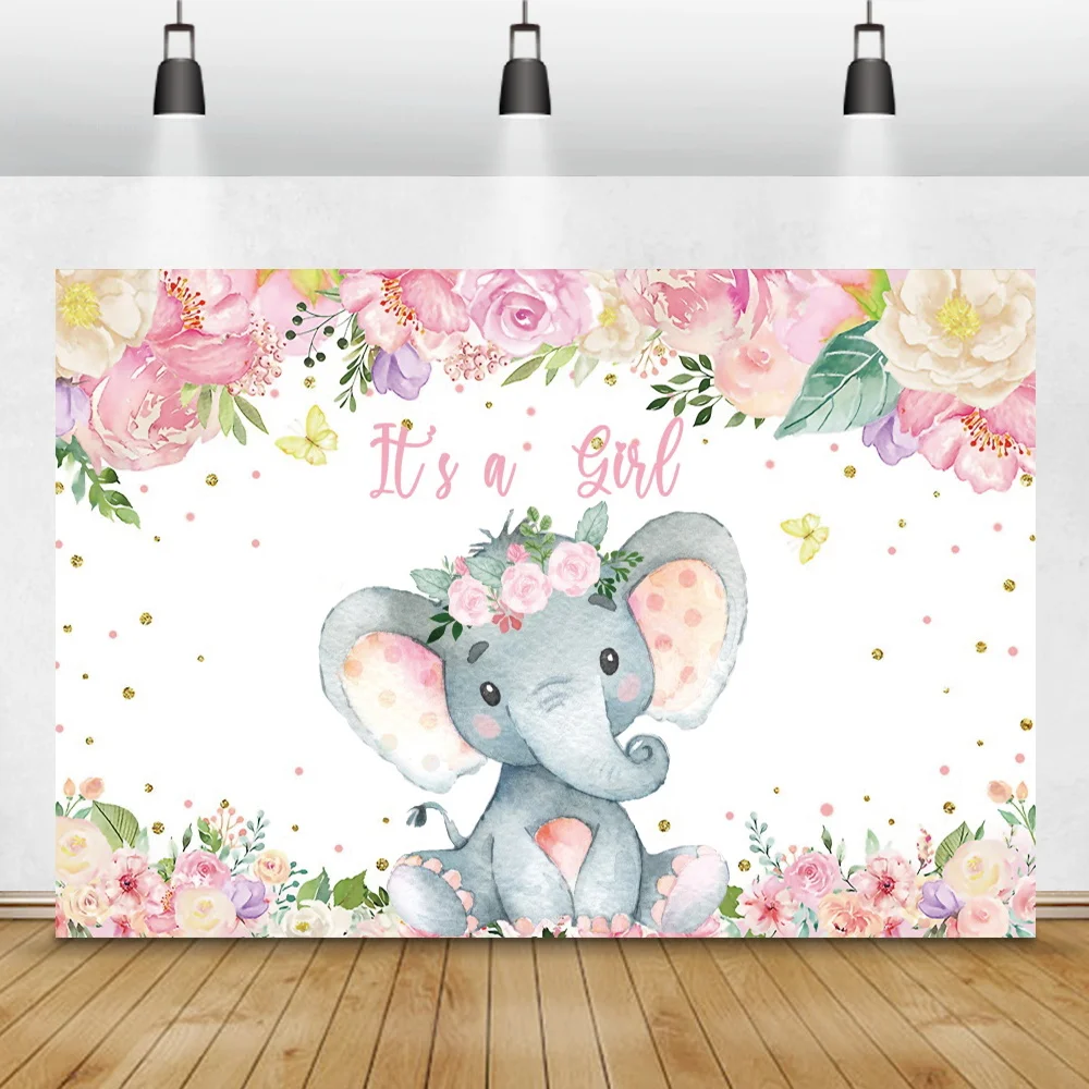 Baby Shower Newborn Party Pink Flowers Elephant Photography Background Children Portrait Customize Poster Family Photo Backdrop
Baby Shower Newborn Party Pink Flowers Elephant Photography Background Children Portrait Customize Poster Family Photo Backdrop