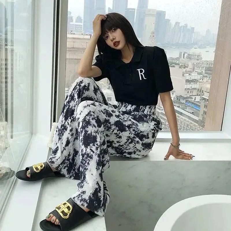 2021 new wide leg pants women's high waist drop summer ice feeling niche design tie dye loose floor length pants
2021 new wide leg pants women's high waist drop summer ice feeling niche design tie dye loose floor length pants