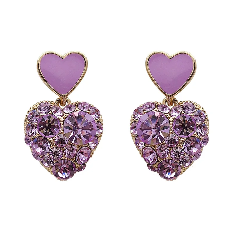 2020 Korean New Simple Purple Love Earrings Fashion Temperament Small Versatile Pendant Earrings Elegant Female Jewelry
2020 Korean New Simple Purple Love Earrings Fashion Temperament Small Versatile Pendant Earrings Elegant Female Jewelry