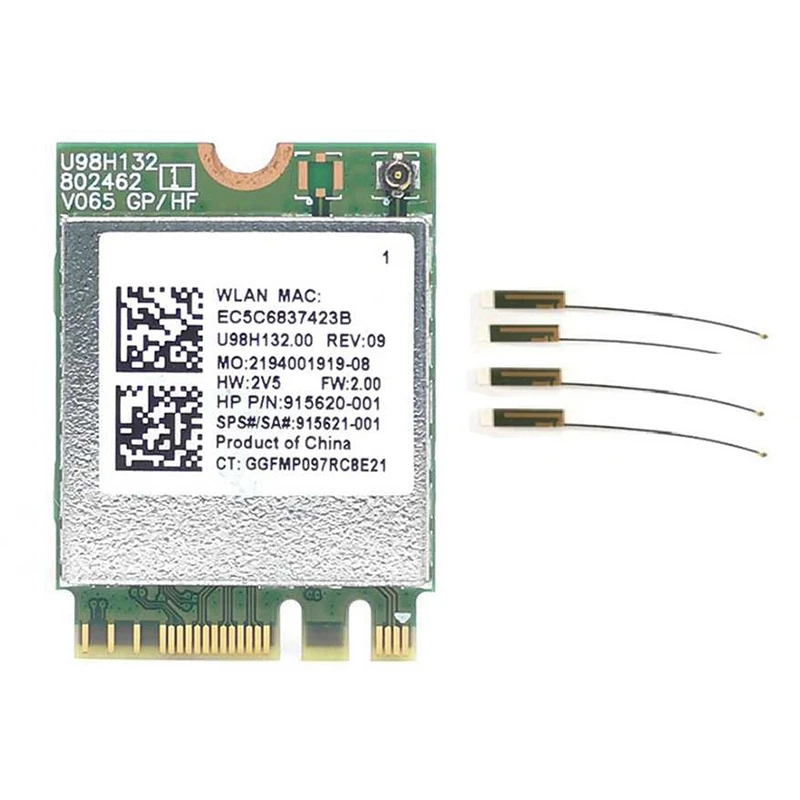 RTL8821CE 802.11AC 1X1 Wi-Fi+BT 4.2 Combo Adapter Card SPS 915621-001 Wireless Netowrk Card for Hp ProBook 450 G5 Series
RTL8821CE 802.11AC 1X1 Wi-Fi+BT 4.2 Combo Adapter Card SPS 915621-001 Wireless Netowrk Card for Hp ProBook 450 G5 Series