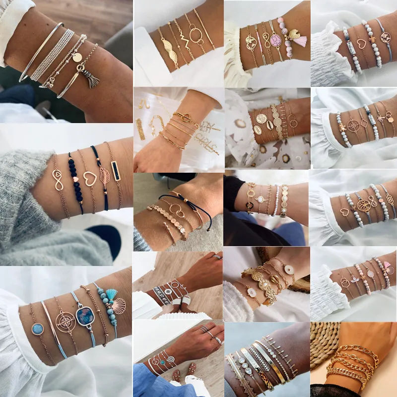 2021 New Bohemian Black Rope Chain Bracelet Set For Women Aircraft Shell Moon Heart Crystal Charm Bangle Boho Jewelry
2021 New Bohemian Black Rope Chain Bracelet Set For Women Aircraft Shell Moon Heart Crystal Charm Bangle Boho Jewelry