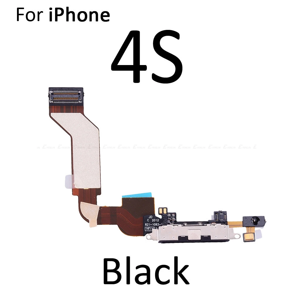 10pcs/lot USB Charger Plug Dock Charging Connector Port Flex Cable For iPhone 5S 5C 5 4S 4 HeadPhone Audio Jack MicrophoneParts