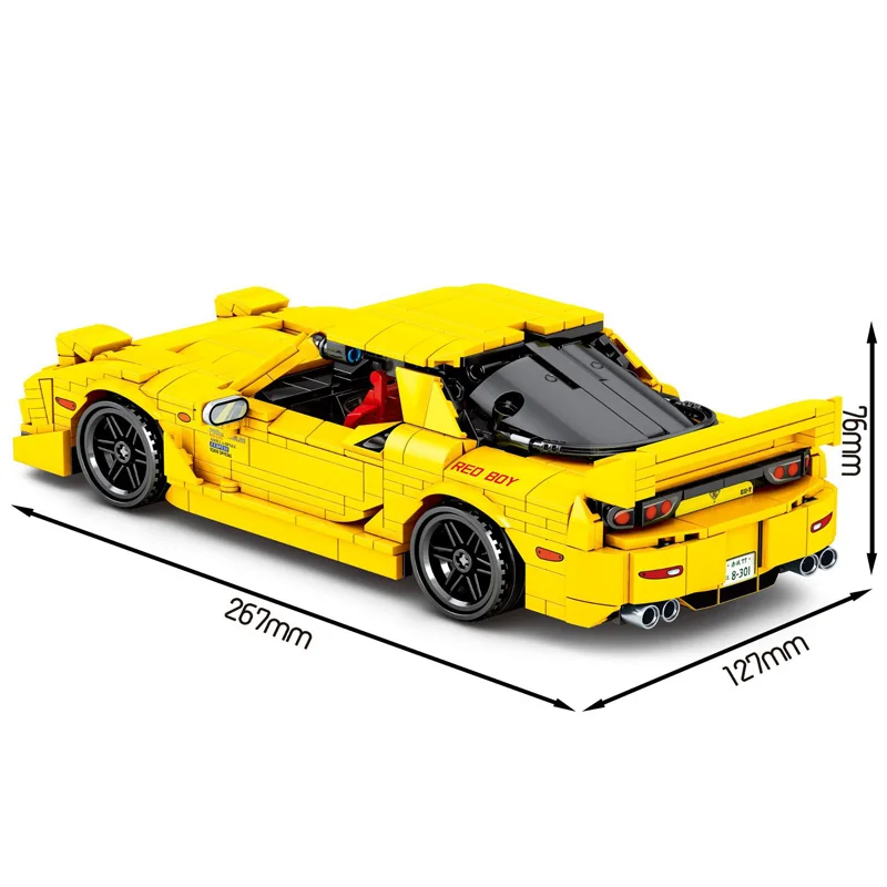 772pcs brique technic Japanese city RX7 Sports car speed champions model Building Blocks Birthday gift for children 
772pcs brique technic Japanese city RX7 Sports car speed champions model Building Blocks Birthday gift for children