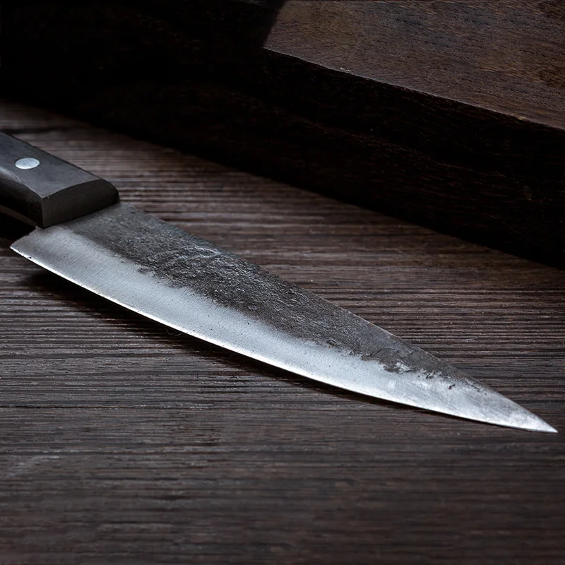 Ручной ковки нож обвалочный нож Высокоуглеродистая сталь Кухня ножи убоя небольшой sharp нож Sharp кухонный нож для фруктов Кухня Тан нож