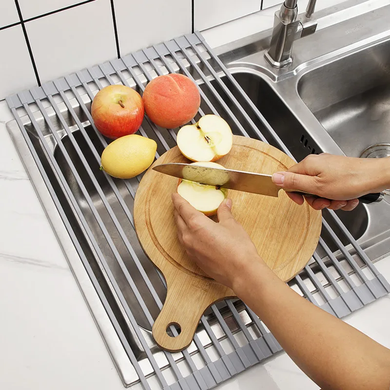 1 Pcs Kitchen Accessories Foldable Drain Storage Shelf Tableware Dishe Chopsticks Silica Gel Rack Sink Basket
1 Pcs Kitchen Accessories Foldable Drain Storage Shelf Tableware Dishe Chopsticks Silica Gel Rack Sink Basket