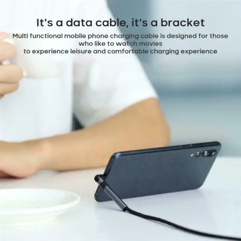 New 180 Rotation 3A Fast Charger Data Cable 480 Mbps Support Phone Holder Nylon Charging Cable For iPhone Samsung Huawei Xiaomi
New 180 Rotation 3A Fast Charger Data Cable 480 Mbps Support Phone Holder Nylon Charging Cable For iPhone Samsung Huawei Xiaomi