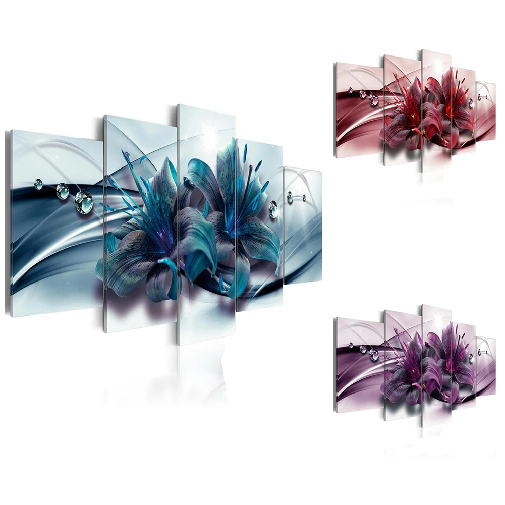 1 Set Art Paintings Decoration 5pcs Stitching Three-color Abstract Flower Spray Painting Oil Painting
1 Set Art Paintings Decoration 5pcs Stitching Three-color Abstract Flower Spray Painting Oil Painting