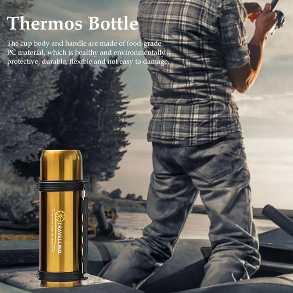 Large Capacity 1200ml Stainless Steel Thermos Portable Vacuum Flask Insulated Tumbler With Rope Thermo Bottle For Indoor Outdoor
Large Capacity 1200ml Stainless Steel Thermos Portable Vacuum Flask Insulated Tumbler With Rope Thermo Bottle For Indoor Outdoor