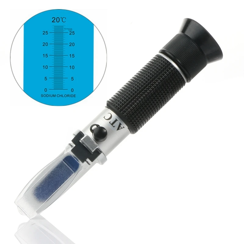 Portable 0-28% ATC Salinity Refractometer salinometer Salt Water in Brine Food Solution Sodium Chloride Refractometers With Box
Portable 0-28% ATC Salinity Refractometer salinometer Salt Water in Brine Food Solution Sodium Chloride Refractometers With Box