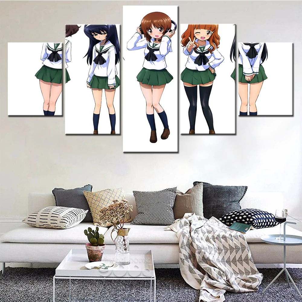 5 Pieces Set HD Prints Japan Anime Cartoon Girls Und Panzer Painting Canvas For Living Room Modern Wall Decoration Home Pictures
5 Pieces Set HD Prints Japan Anime Cartoon Girls Und Panzer Painting Canvas For Living Room Modern Wall Decoration Home Pictures